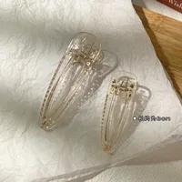 Korean Fashion Transparent Hair Clip Set sku image 2