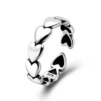 New Retro Open Love Sweet Fashion Simple Peach Heart Ring main image 1