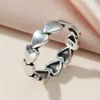 New Retro Open Love Sweet Fashion Simple Peach Heart Ring main image 2
