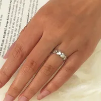 New Retro Open Love Sweet Fashion Simple Peach Heart Ring main image 5