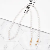 Fashion Geometric Beads Pearl Glasses Chain sku image 3