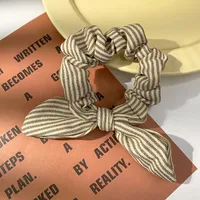 Fashion Stripe Big Bow Ribbon Hair Scrunchies sku image 1