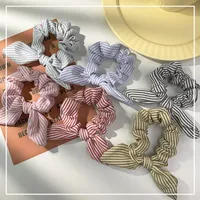 Fashion Stripe Big Bow Ribbon Hair Scrunchies main image 1