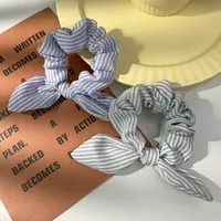 Fashion Stripe Big Bow Ribbon Hair Scrunchies main image 3
