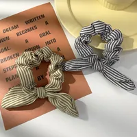Fashion Stripe Big Bow Ribbon Hair Scrunchies main image 4