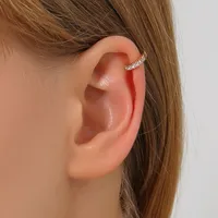 Wholesale Jewelry Retro Geometric Copper Artificial Gemstones Plating Earrings main image 1