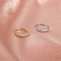 Wholesale Jewelry Retro Geometric Copper Artificial Gemstones Plating Earrings main image 3