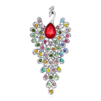 Fashion Peacock Color Rhinestone Glass Brooch main image 5