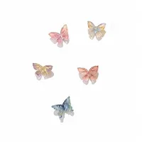 Colorful Resin Butterfly Small Stud Earrings main image 5