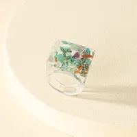 Fashion Resin Printed Acrylic Multicolor Ring main image 3