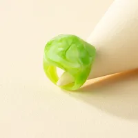 Fashion Resin Printed Acrylic Multicolor Ring sku image 1