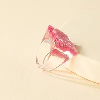 Fashion Resin Printed Acrylic Multicolor Ring sku image 2