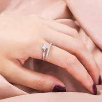 Fashion Shiny Zircon Opening Adjustable Ring main image 1