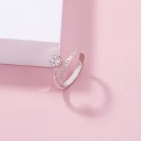 Fashion Shiny Zircon Opening Adjustable Ring main image 5