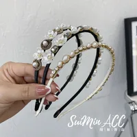 Korean Version Pearl Flower Full Diamond Headband main image 2