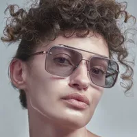 Fashion Style Simple Large Square Frame Sunglasses main image 2