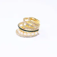 Fashion Multi-layer Retro Pearl Rhinestone Ear Clip main image 4