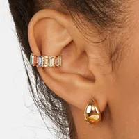 Wholesale Jewelry Lady Geometric Alloy Artificial Gemstones Earrings main image 2