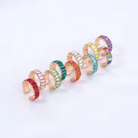 Wholesale Jewelry Lady Geometric Alloy Artificial Gemstones Earrings main image 3