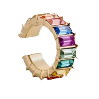 Wholesale Jewelry Lady Geometric Alloy Artificial Gemstones Earrings main image 5