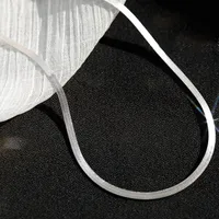 Korean Snake Bone 925 Silver Chain Anklet main image 4