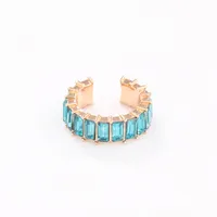 Wholesale Jewelry Lady Geometric Alloy Artificial Gemstones Earrings sku image 5
