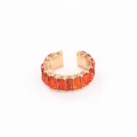 Wholesale Jewelry Lady Geometric Alloy Artificial Gemstones Earrings sku image 8