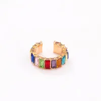 Wholesale Jewelry Lady Geometric Alloy Artificial Gemstones Earrings sku image 9