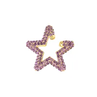 Fashion Rainbow Color Rhinestone Star Stud Earrings sku image 2