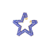Fashion Rainbow Color Rhinestone Star Stud Earrings sku image 3