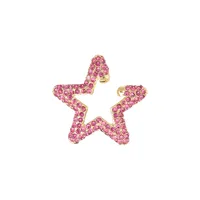 Fashion Rainbow Color Rhinestone Star Stud Earrings sku image 5