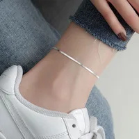 Korean Snake Bone 925 Silver Chain Anklet sku image 1