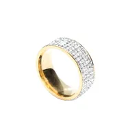 Wholesale Jewelry Fashion Letter 201 Stainless Steel Rhinestones Gold Plated main image 5