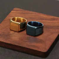 Fashion Square Titanium Steel Polishing No Inlaid Men's main image 4