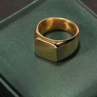 Fashion Square Titanium Steel Polishing No Inlaid Men's main image 5