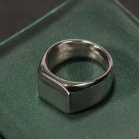Fashion Square Titanium Steel Polishing No Inlaid Men's main image 6