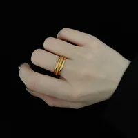 Wholesale Jewelry Simple Style Round 201 Stainless Steel Gold Plated Plating Rings main image 1