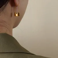 Fashion Leaf 304 Stainless Steel No Inlaid 18K Gold Plated Earrings main image 4
