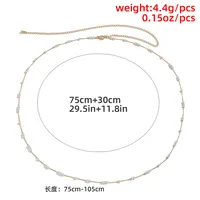 Retro Imitation Pearl Round Bead Chain Single-layer Waist Chain main image 4