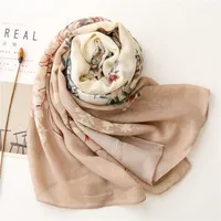 Retro Korean Style Fashion Printing Scarf main image 4