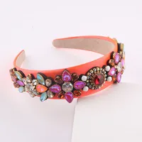 Baroque Colorful Rhinestone Headband Wholesale main image 2