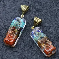 Orgonite Chakela Necklace Crystal Semi-precious Stone Gravel Meditation Seven Chakra Pendant main image 3