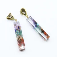 Orgonite Chakela Necklace Crystal Semi-precious Stone Gravel Meditation Seven Chakra Pendant main image 5