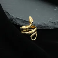 Retro Animal Snake 304 Stainless Steel Plating Unisex Rings main image 3