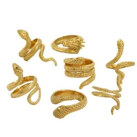 Retro Animal Snake 304 Stainless Steel Plating Unisex Rings main image 4