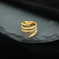 Retro Animal Snake 304 Stainless Steel Plating Unisex Rings sku image 1