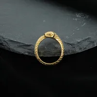Retro Animal Snake 304 Stainless Steel Plating Unisex Rings sku image 2