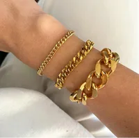 Fashion Stainless Steel No Inlaid Bracelets In Bulk main image 1