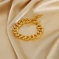 Fashion Stainless Steel No Inlaid Bracelets In Bulk main image 3