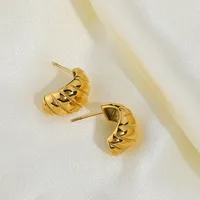 Letter Plating 316 Stainless Steel  Earrings main image 3